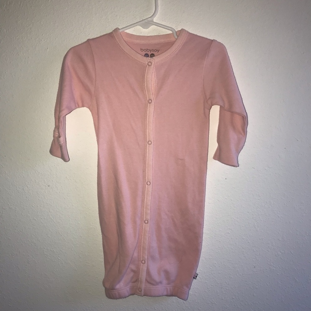 Organic baby soy pink sleep sack gown new
